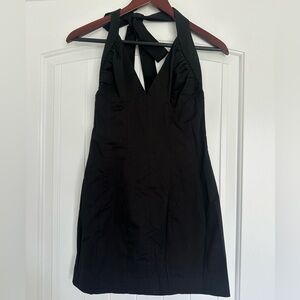 KHY Fitted black halter dress size 4